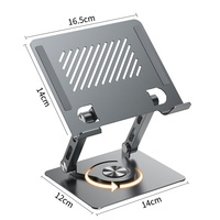 Support de tablette rotatif à 360 degrés réglable pour tablettes de 7,9 à 12,9 pouces, en acier et silicone, compatible iPad, support de bureau
