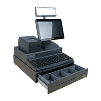 Desktop mesin Pos semua dalam satu mesin kasir dengan laci uang tunai untuk Supermarket/ritel