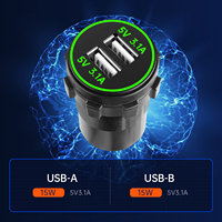 Prise de courant étanche avec chargeur USB double 3.1A 12V 24V et LED pour voiture, camion, yacht, camping-car, moto - Vente en gros usine OEM ODM