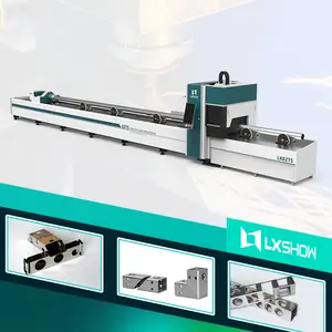 H Beam pemotong profil pemotong pipa baja tahan karat, mesin pemotong Laser tabung logam 2000W sumber Laser untuk tabung