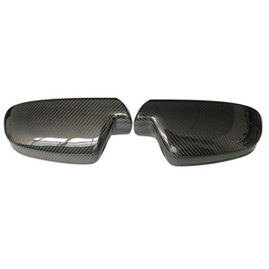 Cubiertas de espejo lateral de fibra de carbono, cubierta de espejo retrovisor con <span class=keywords><strong>ALC</strong></span> para Audi B8.5 A4L A5 S4 RS4 RS5 - Product Image 1