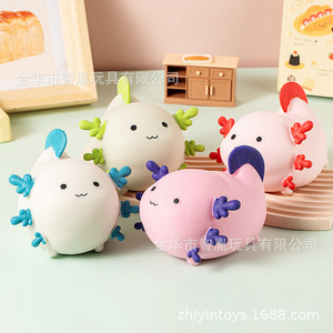 Novedad JINFENG OEM Juguetes Blandos de Peluche de Salamandra Adorable, Bolas de Peluche de TPR Rellenas de Slime, Peces con Luces LED para Aliviar el Estrés - Product Image 3