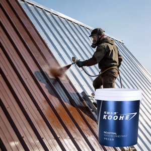 สีเคลือบเหลวหลากสี ทนทาน เป็นมิตรกับสิ่งแวดล้อม สำหรับปกป้องผนังหลังคาโลหะอุตสาหกรรม สเปรย์สีตกแต่งหลังคา สี RAL - Product Image 1