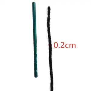 MYSURE — lot d'extensions de cheveux humains 0.2cm, petits postiches avec mèches au crochet, humains, fausses dreads