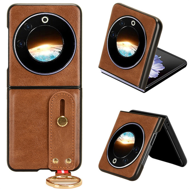 Luxury PU Leather Flip Phone Case for Tecno Phantom V Flip / V Yoga, Business Style Cover with Built-in Bottle Opener