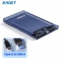 Boîtier externe EAGET E16-2 pour disque dur SATA 2,5 pouces, 5 Gbit/s, compatible Type-C, prise en charge des SSD jusqu'à 6 To, personnalisable