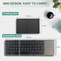Teclado Plegable B033t, Teclado Bluetooth Plegable Francés, Teclado Inalámbrico Personalizable con Caracteres