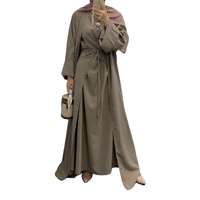 Dropshipping Vêtements islamiques du Moyen-Orient avec diamants Vêtements musulmans modernes de Dubaï Ensemble abaya 2 pièces Robe modeste L0040