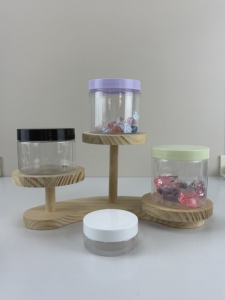 Wholesale Various Size Food Grade Clear PET Plastic Storage <b>Jars</b> with Colorful Screw Lids for Cosmetic Food Spice Packaging - Product Image 1