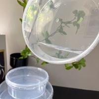 Récipient en plastique PP de qualité alimentaire avec boîte de rangement ronde hermétique inviolable pour dattes, noix, collations (personnalisable)
