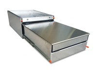 Boîte à outils pour camionnette UTE en aluminium sur mesure, tiroir de rangement, étanche, anti-poussière, extérieur, 2 compartiments, capacité jusqu'à 200L