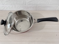 Batterie de Cuisine 12 Pièces en Acier Inoxydable, Ustensiles de Cuisine Modernes à Double Fond