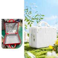 Valise de voyage portable en gros, boîte de rangement, mini trousse de maquillage mignonne pastel, valise étanche en ABS de 18 pouces