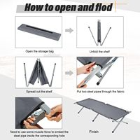 Fabricant vente en gros personnalisé extérieur de haute qualité 600d étanche pliable lit de camping civière simple lits de couchage parc