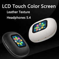 Écouteurs sans fil YJ33 True Wireless Open Ear, crochet d'oreille LCD couleur, écran tactile TWS, double micro à réduction de bruit, V5.4, noir