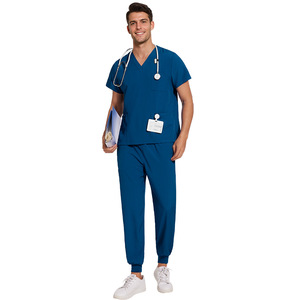 Uniforme Médico Quirúrgico Blanco <span class=keywords><strong>para</strong></span> <span class=keywords><strong>Hombre</strong></span>, Bata de Médico, Uniforme de Enfermería, Ropa Médica, Uniforme de Enfermería Personalizado - Product Image 3