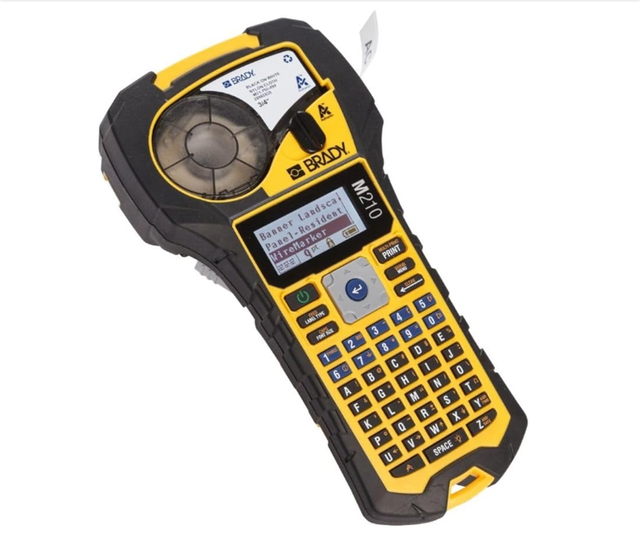 M210 Portable Electronic Handheld Label Printer Multi-Line Print with PLC Core & Rubber Bumpers Replacing BMP21-PLUS Printer
