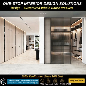 Solution de design d'intérieur clé en main pour villa et appartement de luxe, style moderne minimaliste, avec rendu <span class=keywords><strong>3D</strong></span> de cuisine et salon - Product Image 3