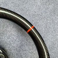 Volant de course personnalisable en fibre de carbone à 3 branches avec revêtement en cuir rouge pour Chevrolet Camaro SS (2010-2015)