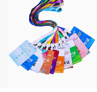 Porte-badge personnalisé avec logo imprimé en couleur sur ABS/PVC, avec cordon, pour événements et expositions