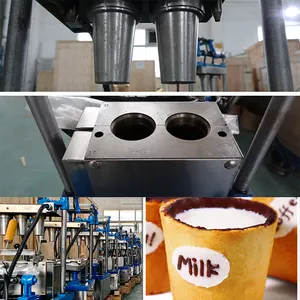 Gaufrette de cône de crème glacée commerciale faisant la machine petite machine comestible de tasse de café