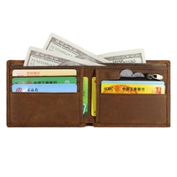 Dompet Pendek Andong untuk Pria, Kulit Sapi Asli, Gaya Retro Keren, Tempat Kartu, Motif Kulit Buaya, Dompet Pria