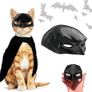 Black Bat Cat Avenger Mask 9/10/11/12/13cm Pet Cat Dog Mask Decoración 3 colores Bat Cat Cosplay para Halloween o diversión diaria - Product Image 4