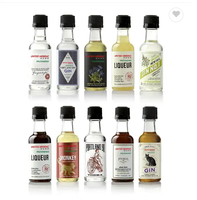 Botol minum keras Mini plastik kosong 50 ml hitam Mini botol Shot alkohol plastik kosong