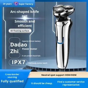 Rasoir électrique à tête flottante ultra-propre intelligente à trois lames pour hommes Rasoir complet lavable IPX7 à double <span class=keywords><strong>lame</strong></span> USB Ménage RV - Product Image 4