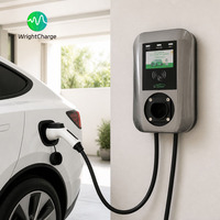 Borne de recharge murale pour véhicules électriques à équilibrage dynamique du chargeur, 22 kW, station de recharge intelligente AC, OCPP, RFID, écran LCD, certifiée CE, approuvée TUV, WrightCharge