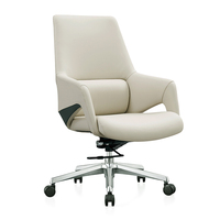 Chaises de bureau de direction pivotantes ergonomiques de luxe en cuir synthétique véritable
