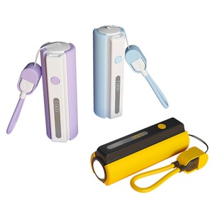 Nouvelle <span class=keywords><strong>batterie</strong></span> <span class=keywords><strong>externe</strong></span> compacte transfrontalière en plastique de 10 000 mAh avec lampe de poche intégrée – Chargeur portable haute capacité - Product Image 1
