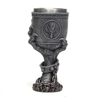 Cáliz Medieval De Dragón DRA61 Acero Inoxidable Copa Cerveza Resina Garra Jarra Hecho A Mano Gótico Vino Bar Fiesta Decor