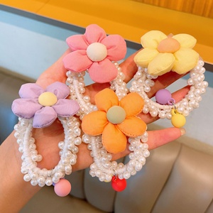 Couronne populaire pour enfants, anneau de cheveux élégant en perles, pour petite fille, n'abîme pas les cheveux, tridimensionnel - Product Image 3