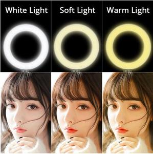 Luce ad Anello Dimmerabile da 26cm 3200-5500K Calda/Fredda con Braccio Lungo per Video, Live, Fotografia e Selfie - Product Image 2