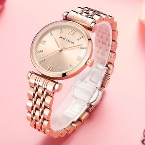 <span class=keywords><strong>MINI</strong></span> <span class=keywords><strong>FOCUS</strong></span> MF0335L nuevo <span class=keywords><strong>reloj</strong></span> de cuarzo Popular para mujer, relojes de pulsera dorados informales para mujer, relojes de moda de acero inoxidable para mujer - Product Image 1