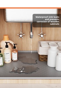 <b>Large</b> Premium Waterproof Silicone Drip Tray Liner Silicone Kitchen Cabinet Water Leak Protection Under the Sink Silicone <b>Mat</b> - Product Image 6