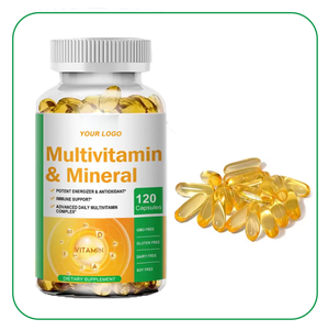 Suplemento Dietético Vegano de Vitaminas A, C, <span class=keywords><strong>B2</strong></span>, B3, B5, B6, <span class=keywords><strong>B12</strong></span>, Calcio, Hierro y Zinc, Multivitaminas y Minerales en Cápsulas para Hombres - Product Image 1