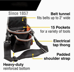 กระเป๋าคาดเอวช่างไม้แบบผ้าใบอเนกประสงค์สำหรับใส่อุปกรณ์ซ่อมบำรุง - Product Image 3