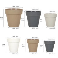 Pot de fleur de bureau à domicile auto-arrosant Pot de fleur et jardinières de haute qualité Pots de plantes à Absorption d'eau automatique en plastique