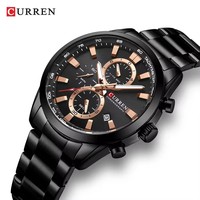 Jam Tangan Quartz Sport Kasual Curren 8445 untuk Pria, Jam Tangan Mewah Merk Ternama, Jam Tangan Pria Fashion, Reloj Chronograph