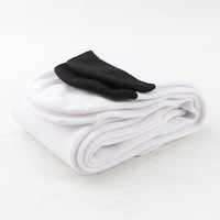 Chaussettes personnalisées avec logo imprimé, chaussettes de sport en polyester vierges pour sublimation, chaussettes blanches à col ras du cou pour sublimation