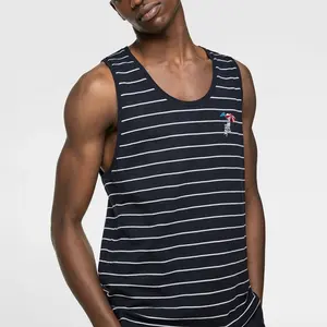 OEM Custom Wholesale Striped Vest Tank Top For Men