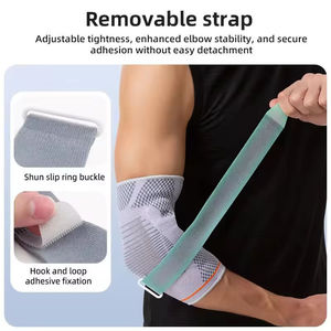 Attelle de compression pour coude en tricot 3D respirant avec coussinet en silicone réglable pour les tensions musculaires au tennis, OEM ODM personnalisé, vente en gros - Product Image 3
