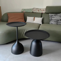 Combinaison 1 table haute et 1 table basse, table d'appoint nordique simple, table d'appoint créative en fer forgé, pour petit appartement et canapé domestique