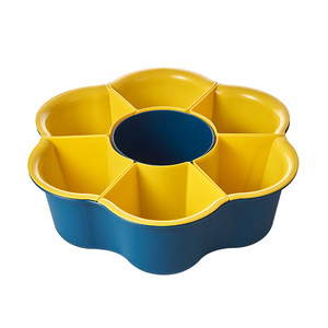 Großhandel Doppels chicht Kunststoff Gemüse Obst Wasch korb Multi grid rotierende Hot Pot Platte Abfluss Siebe - Product Image 5