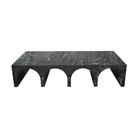 Table basse italienne minimaliste en marbre adaptée à la table basse en marbre de luxe haut de gamme pour le salon