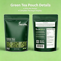 Sachet Doypack Personnalisé Imprimé avec Fenêtre Transparente, Fermeture Zippée Refermable, Emballage Alimentaire pour Thé et Produits Secs OEM ODM