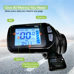 S886T [Haytrix] Fiets Ombouwset EBike LCD Display Scherm Snelheidsmeter voor Fatbike V20 Fietscomputer Fietsaccessoires - Product Image 3