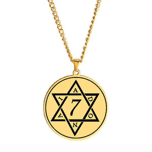 Amuleto <span class=keywords><strong>de</strong></span> Adonai, <span class=keywords><strong>el</strong></span> Gran Símbolo <span class=keywords><strong>de</strong></span> Salomón, Doble Triángulo, Kabbalah, Dios <span class=keywords><strong>de</strong></span> la Luz, Talismán <span class=keywords><strong>de</strong></span> Jehová, Collar con Colgante <span class=keywords><strong>de</strong></span> Acero Inoxidable - Product Image 1